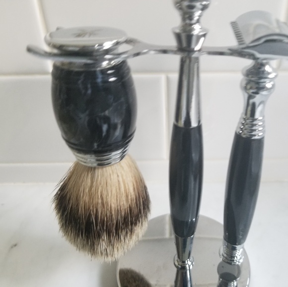 Van Der Hagen 5 piece Black Marble shave set - Picture 3 of 8